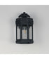 Wright 1-Light Outdoor Small Wall Sconce Black Patina