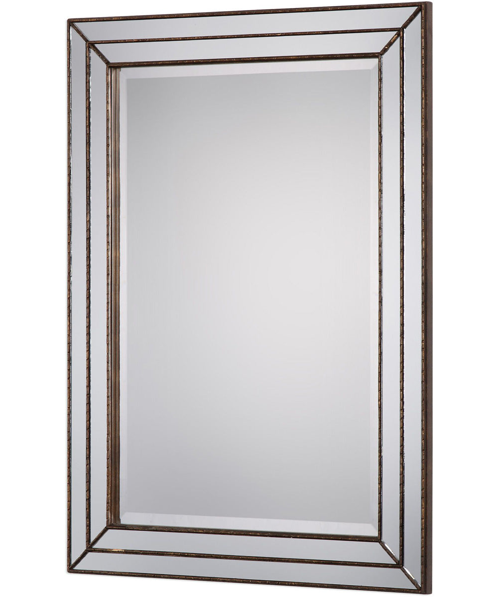 24x34" Wall Mirror Metallic Bronze with Groove Texture