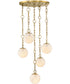 Wine Flower 5 Light Chandelier Brushed Gold