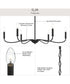 Ilia 6-Light Large Chandelier Matte Black