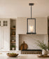8"w Triad 2-Light Pendant Light Olde Bronze Finish with Clear and Frosted Vetro Mica Diffuser Glass Shade