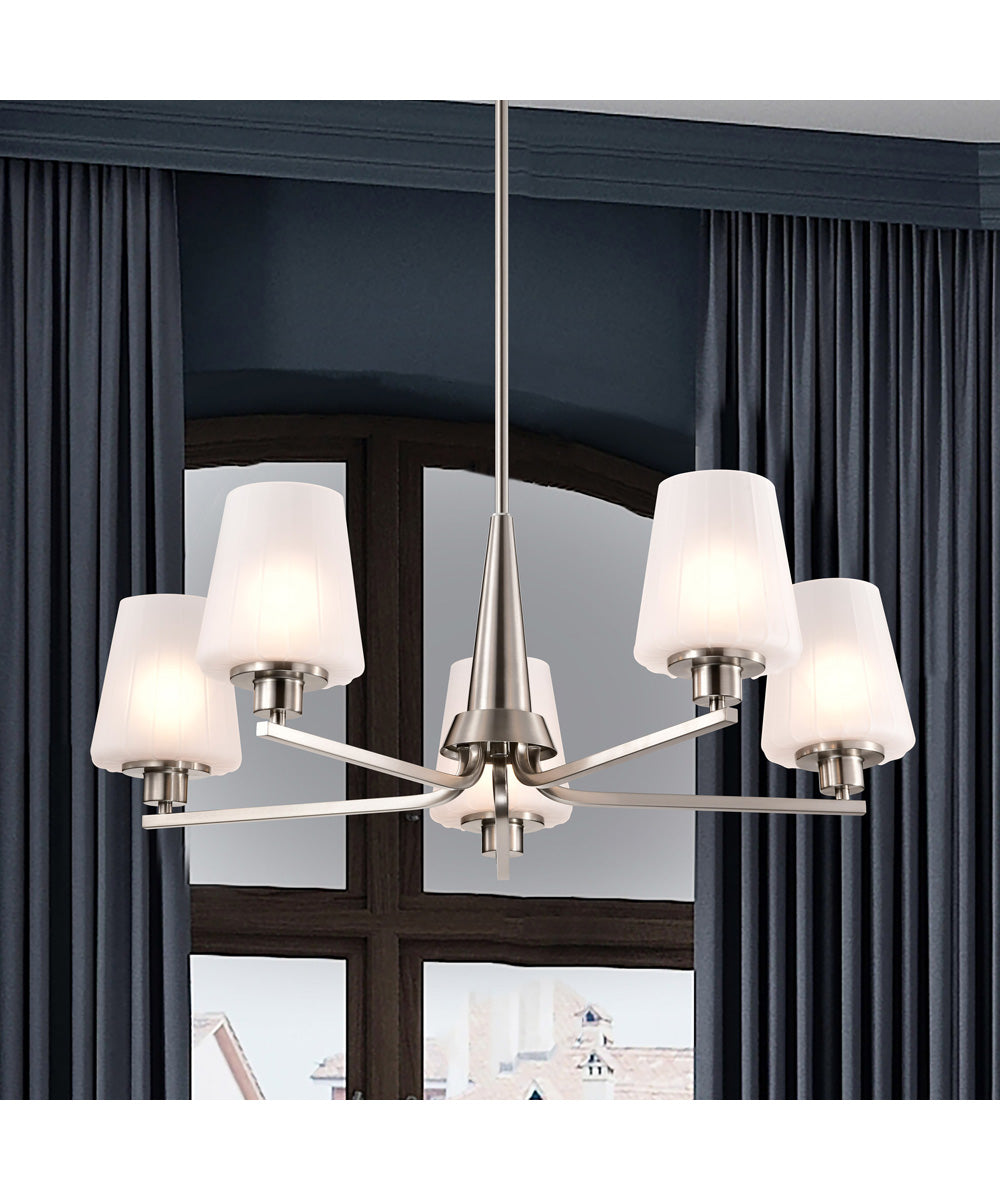 Lune 5-Light Chandelier Brushed Nickel