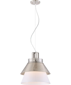 13"W Kyto 1-Light Pendant Brushed Nickel