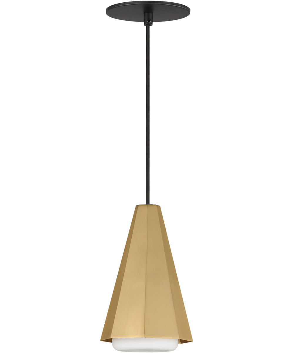 Rizzo Single Pendant Black / Antique Brass
