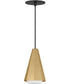 Rizzo Single Pendant Black / Antique Brass
