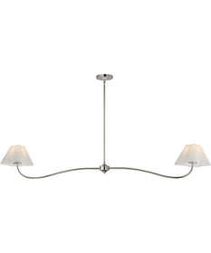 Saxon 2-Light Pendant Polished Nickel