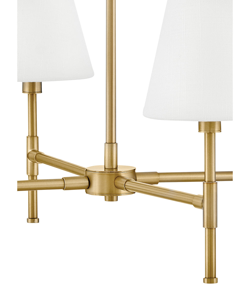Beale 4-Light Medium Single Tier in Lacquered Brass