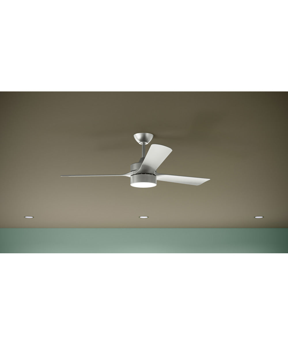 Axion II 52 in. 3-Blade Modern LED Ceiling Fan Brushed Nickel