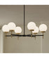 Rigsby 6-Light Medium Chandelier Matte Black and Brushed Gold