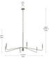 Pilar Extra Large 6-Light Chandelier Brushed Nickel