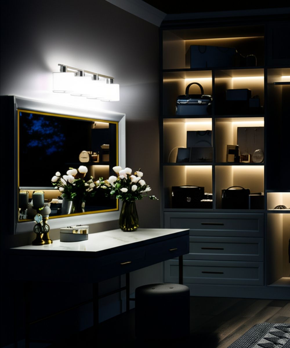 Invite 4-Light 33"w Bath Vanity Light Fixture Brushed Nickel Finish by Progress