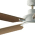 56" Guardian 5-Blade Ceiling Fan White Finish and Silver Blades with Integrated LED Light