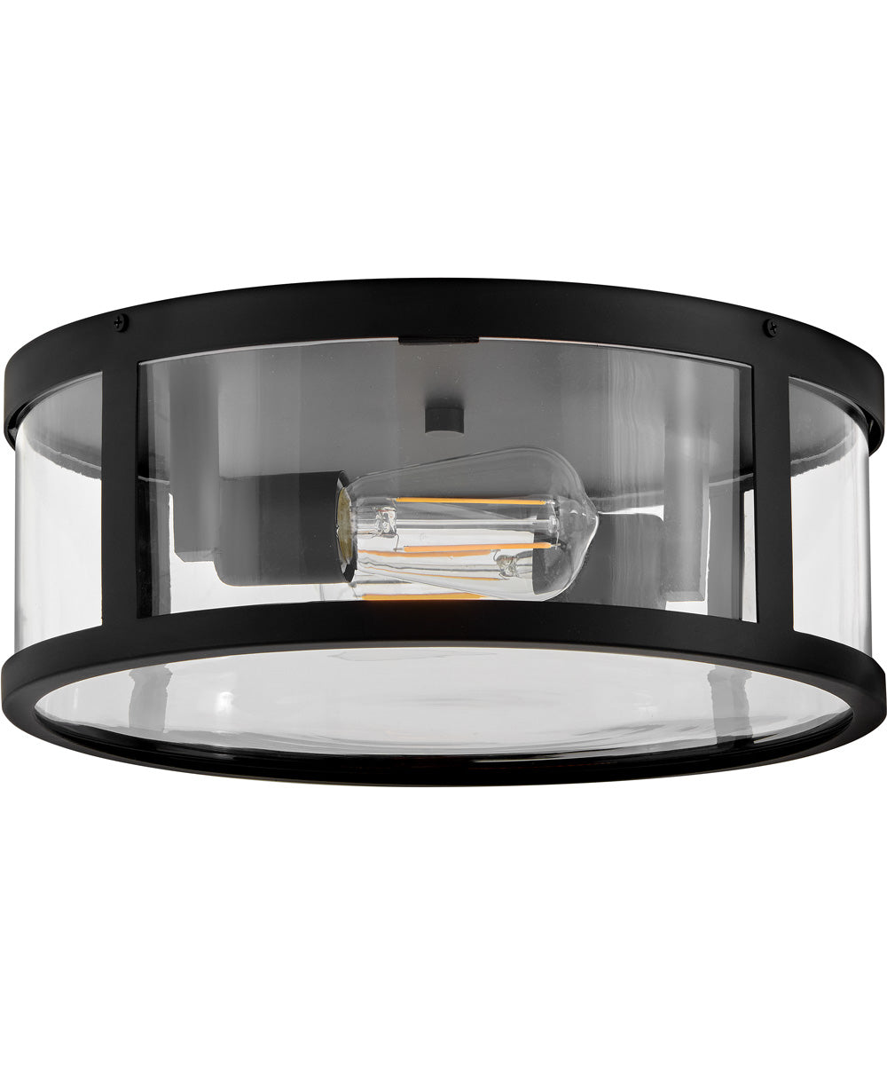 Alfie 2-Light Medium Flush Mount in Black