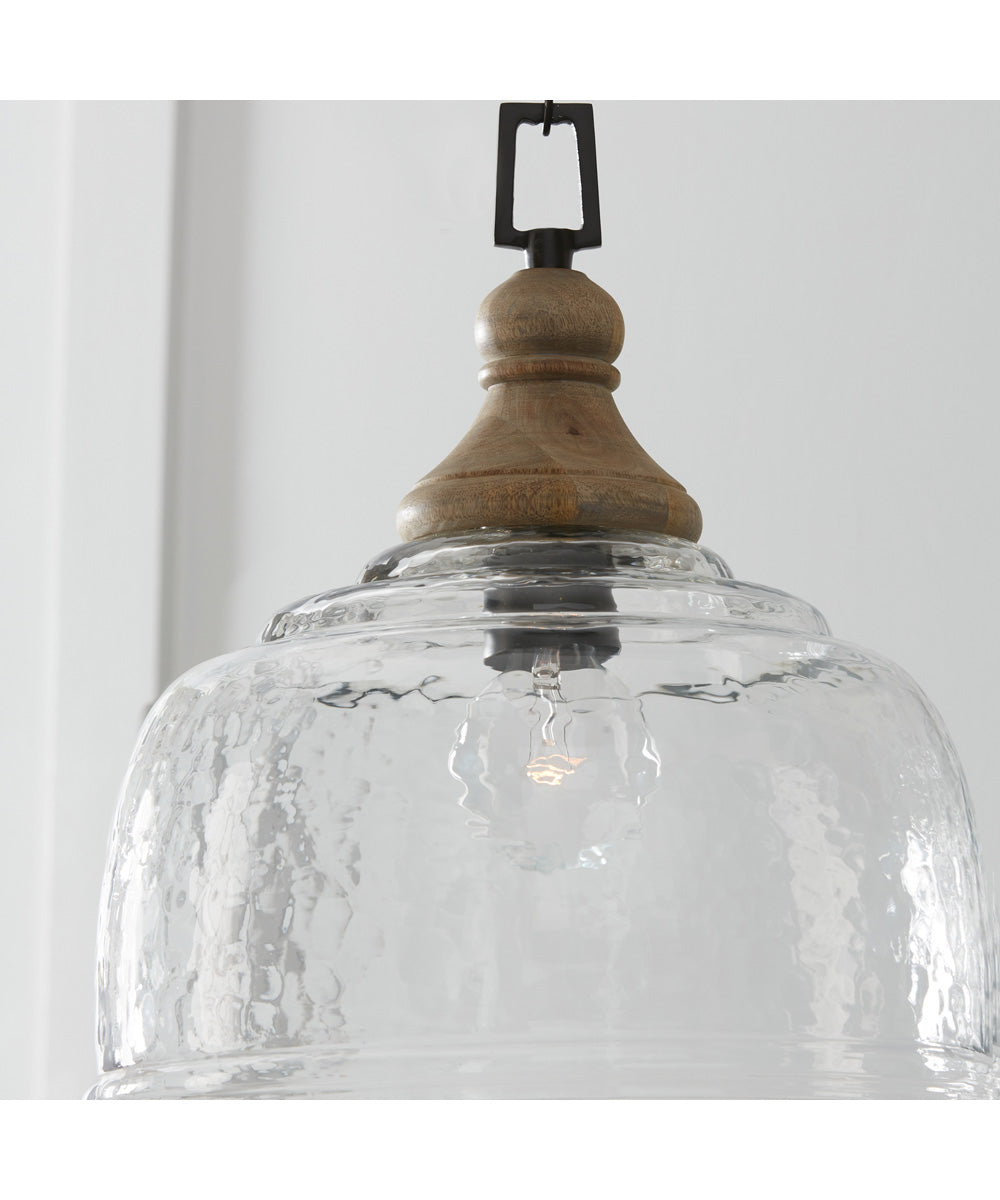 Julian 1-Light Pendant Grey Wash and Iron Silk