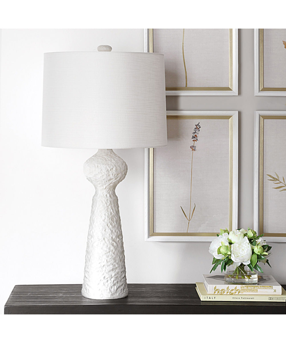 Sonata Textured White Table Lamp