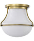 Valdora 1-Light Close-to-Ceiling Natural Brass