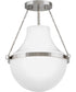 Collins 1-Light Medium Semi-Flush Mount in Polished Nickel