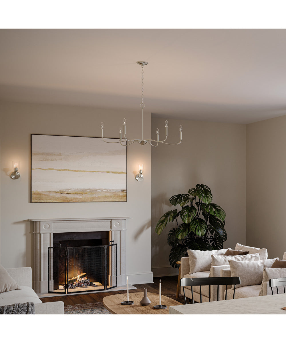 Ilia 6-Light Large Chandelier Brushed Nickel