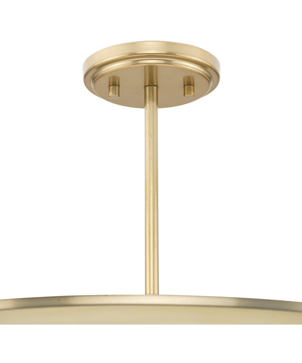 Pinellas 25 in. 4-Light Flush Mount Soft Gold