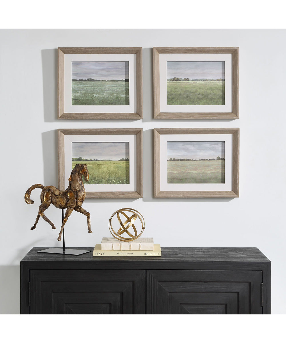 Quiet Meadows Framed Prints, Set of 4