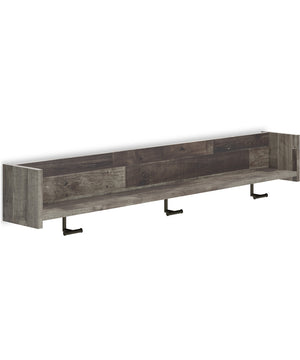 Neilsville Wall Mounted Coat Rack w/Shelf Multi Gray