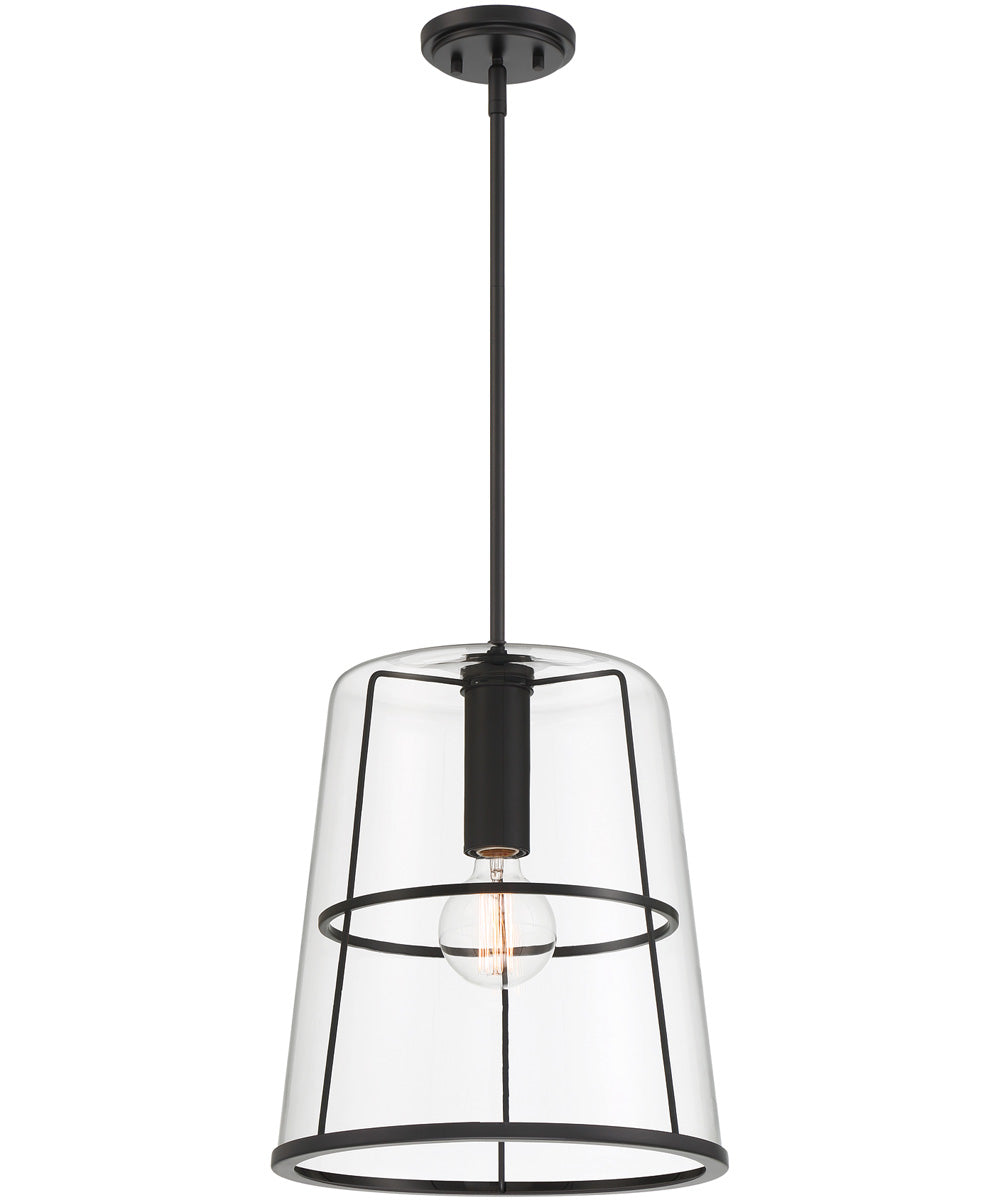 Alonzo 1 Light Pendant Matte Black