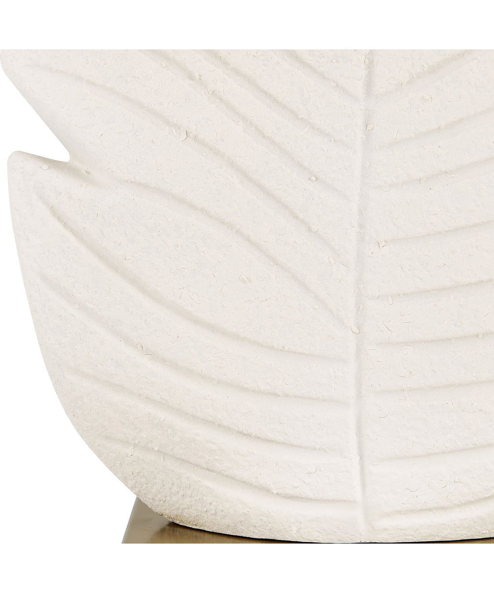 Palm Leaf White Table Lamp