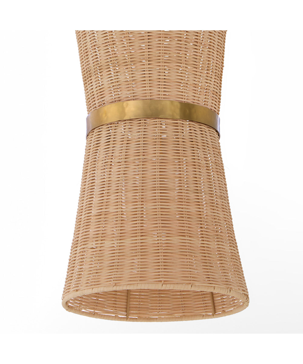 Fairview 2-light Pendant Brushed Brass