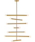Millie 14-Light Large Multi Tier in Lacquered Brass