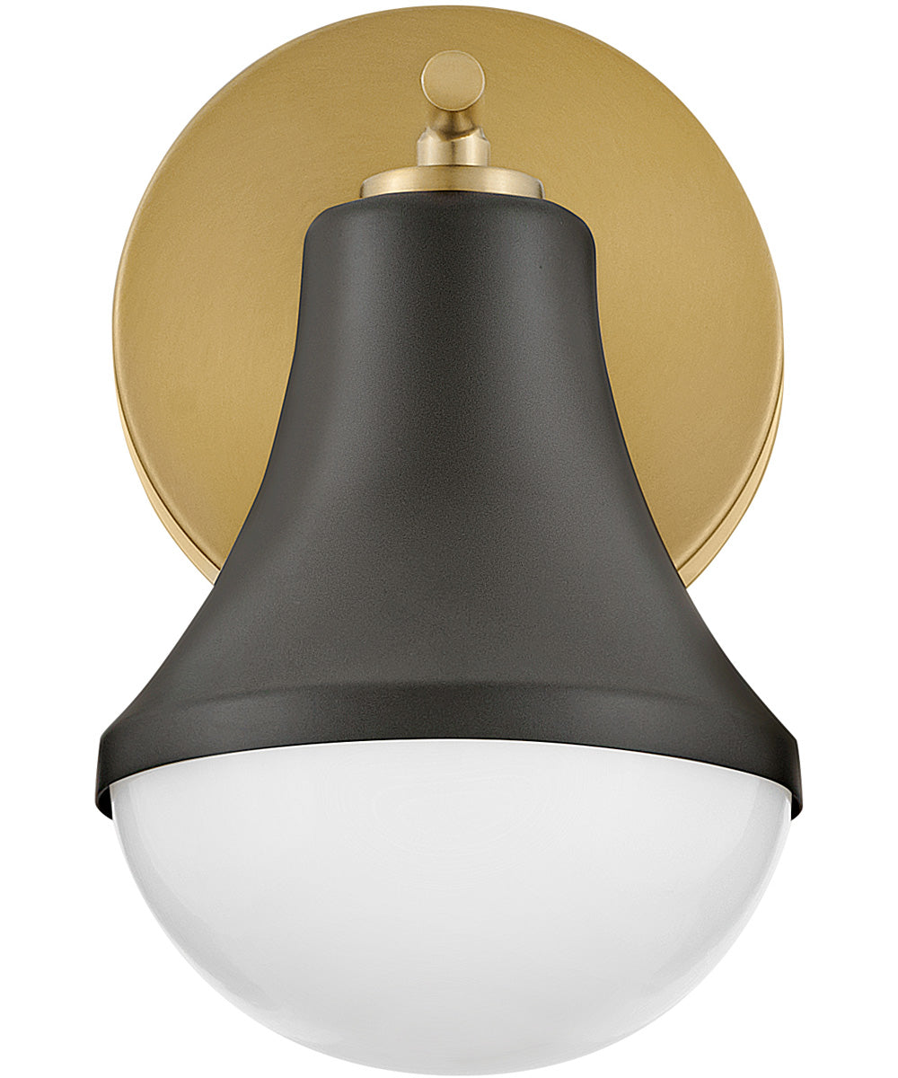 Haddie 1-Light Small Single Light Vanity in Black