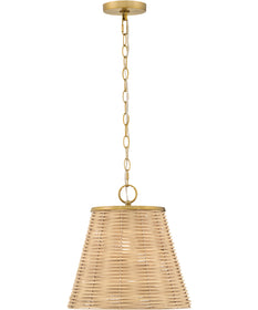 Brynn 1-Light Medium Pendant in Lacquered Brass
