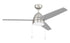 Cozy 52" 3-Blade Ceiling Fan 1-Light Fan Brushed Polished Nickel