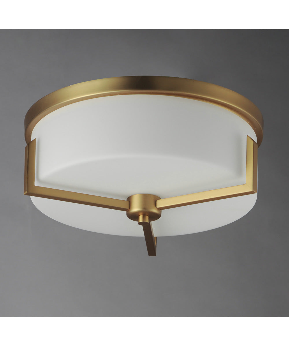 Dart 3-Light Flush Mount Natural Aged Brass
