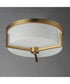 Dart 3-Light Flush Mount Natural Aged Brass