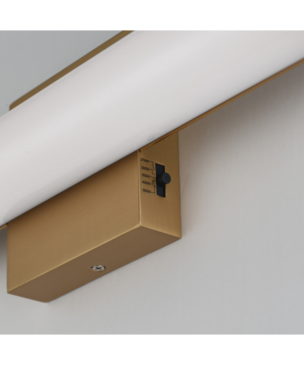 Rail 18 inch LED Bath Vanity 5CCT Natural Aged Brass