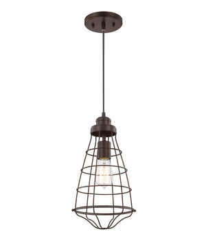 8"W Daudin 1-Light Pendant Burnished Bronze