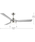 Axion I 52 in. 3-Blade Modern LED Ceiling Fan Brushed Nickel
