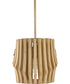 Archer 6-Light-Linear Chandelier Blonde Wood and Matte Brass