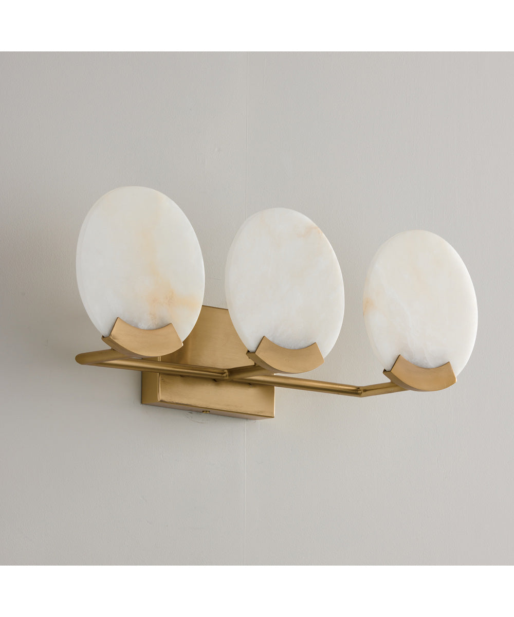Oriya 3-Light Vanity Aged Brass