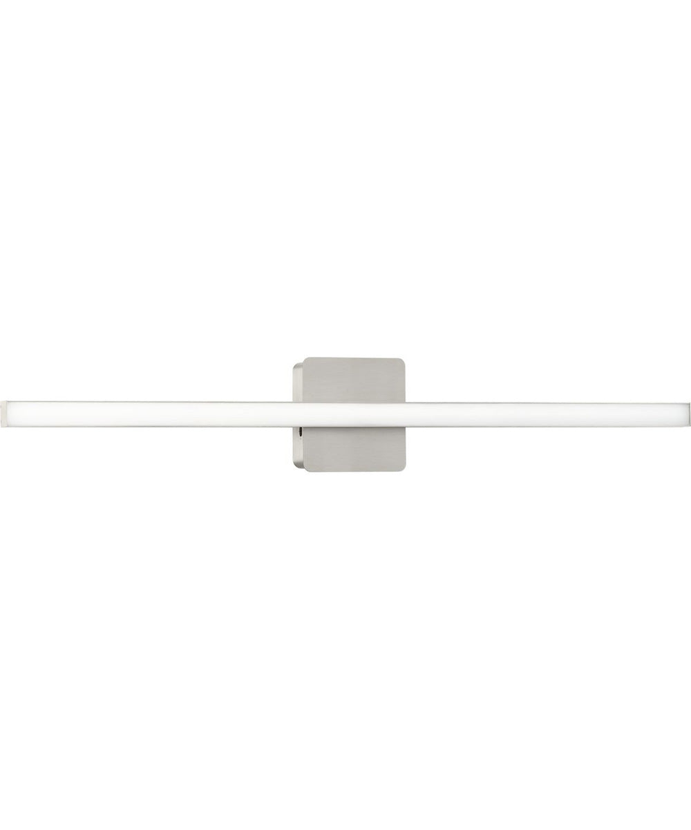 Phase 4 32 in. Large Modern Integrated 3CCT Integrated LED Linear Vanity Light Brushed Nickel