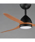 Drifter 52 inch Outdoor Fan w LED Black / Walnut