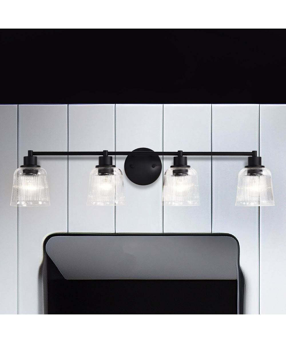 Grayson 4-Light Vanity & Wall Matte Black