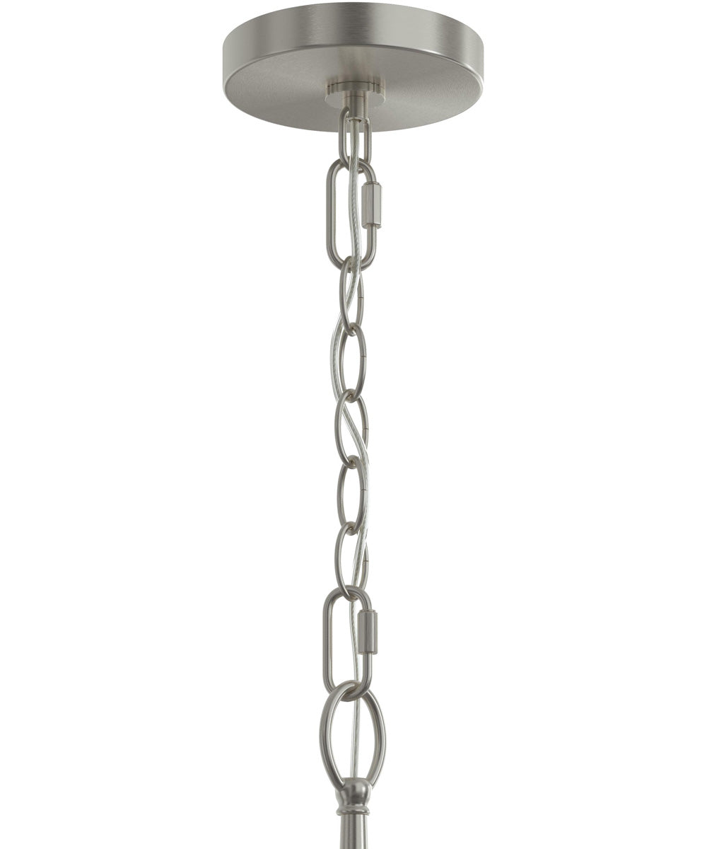 Jheni 4-Light Chandelier with Clear Glass Shades Brushed Nickel