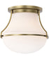 Valdora 1-Light Close-to-Ceiling Natural Brass