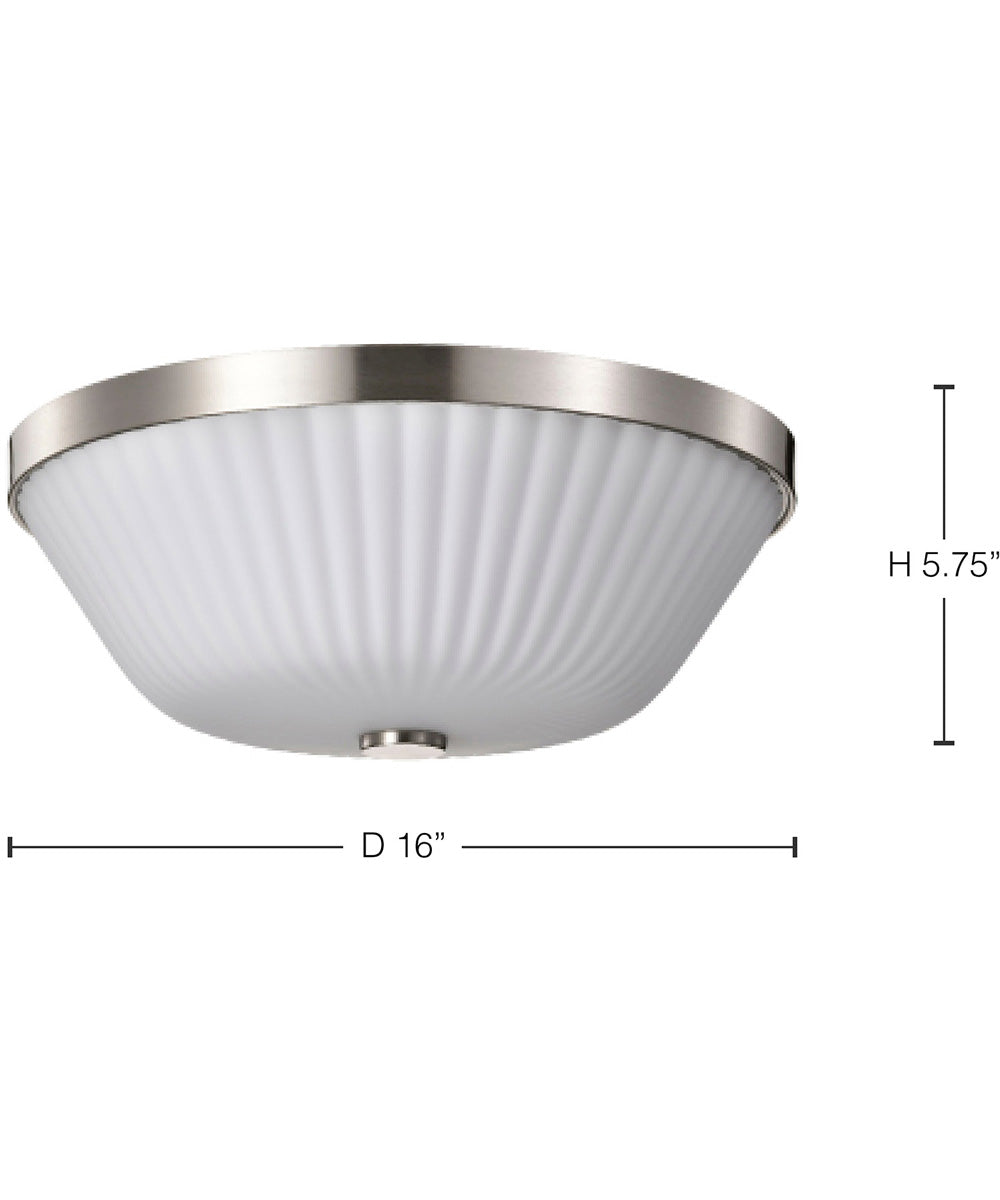 Royale 3-Light Close-to-Ceiling Brushed Nickel