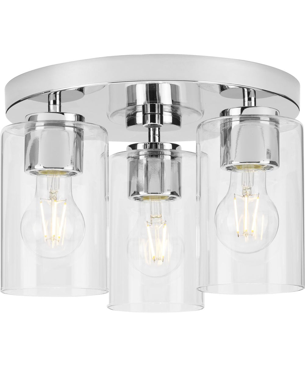 Cofield 12 in. 3-Light Flush Mount P350237 Polished Chrome