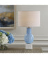 Clear Sky Blue Glass Table Lamp