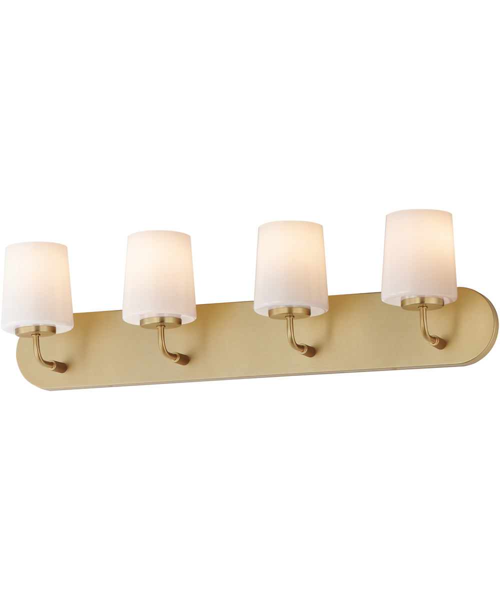 Durham 4-Light Strip Bath Vanity Natural Aged Brass