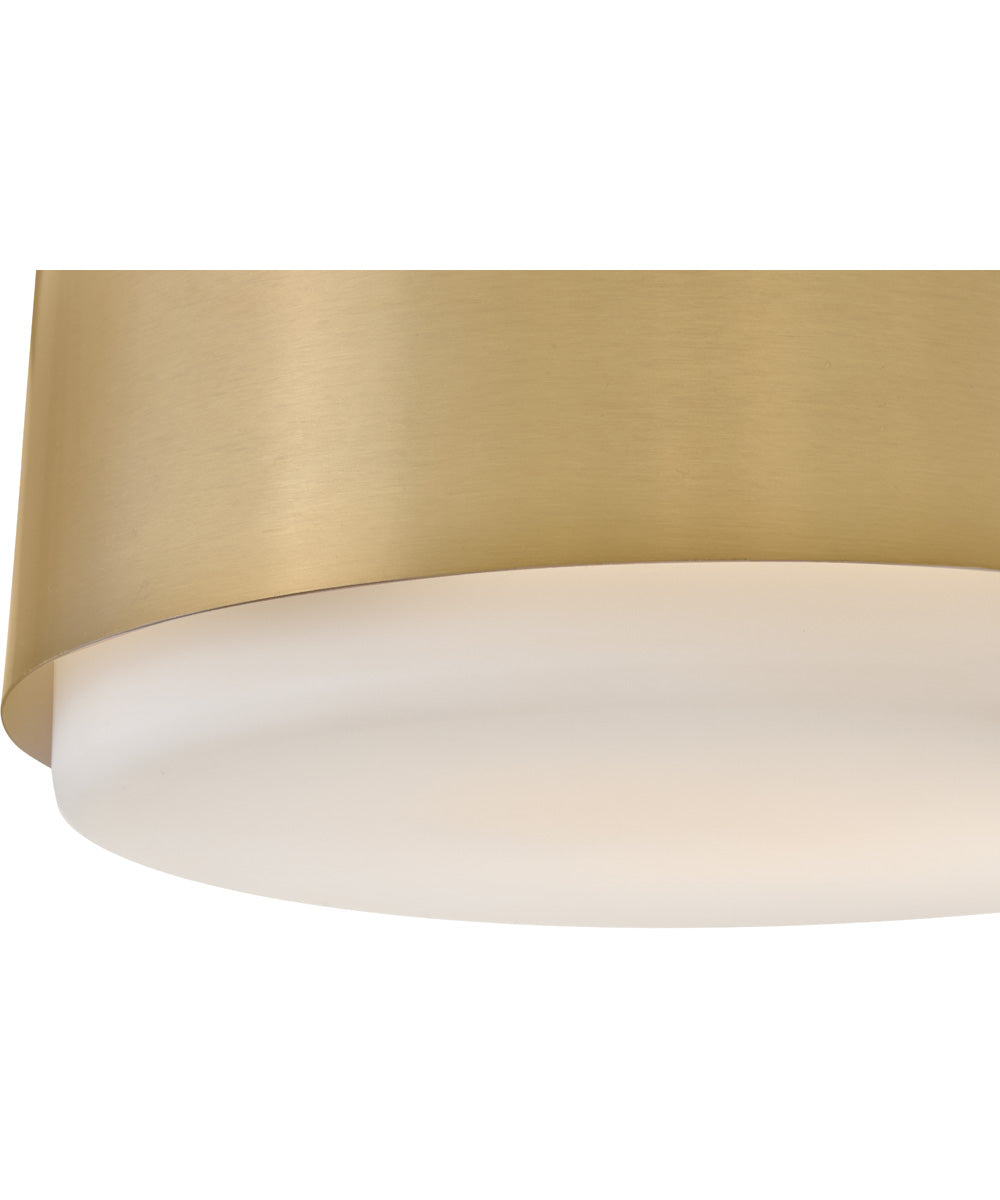 Cedric 2-Light Small Semi-Flush Mount in Lacquered Brass