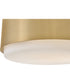 Cedric 2-Light Small Semi-Flush Mount in Lacquered Brass